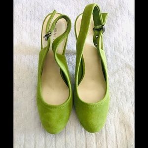 Sling back light olive green size 9.5 M